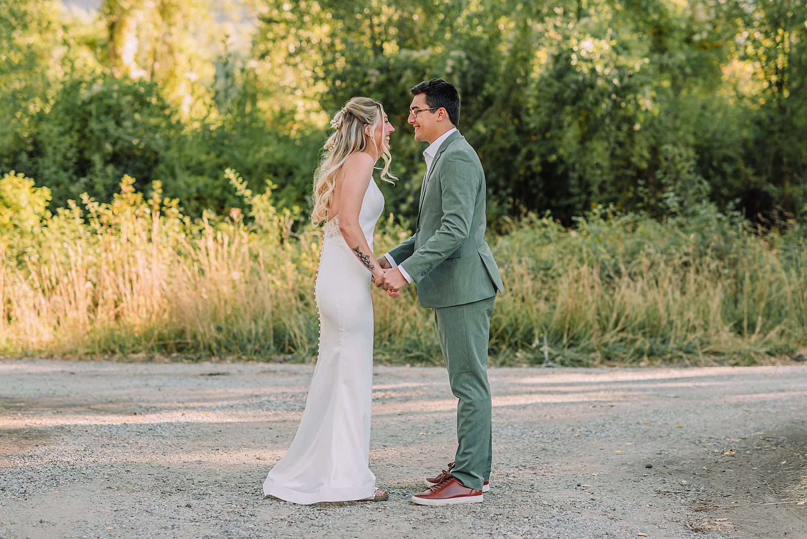 Idaho Photographer Near Me Island Park Wedding Photographer Rexburg Wedding Photographer Micro Wedding in Idaho Jackson Hole Weddings Fall Wedding Bride and groom first look on wedding day