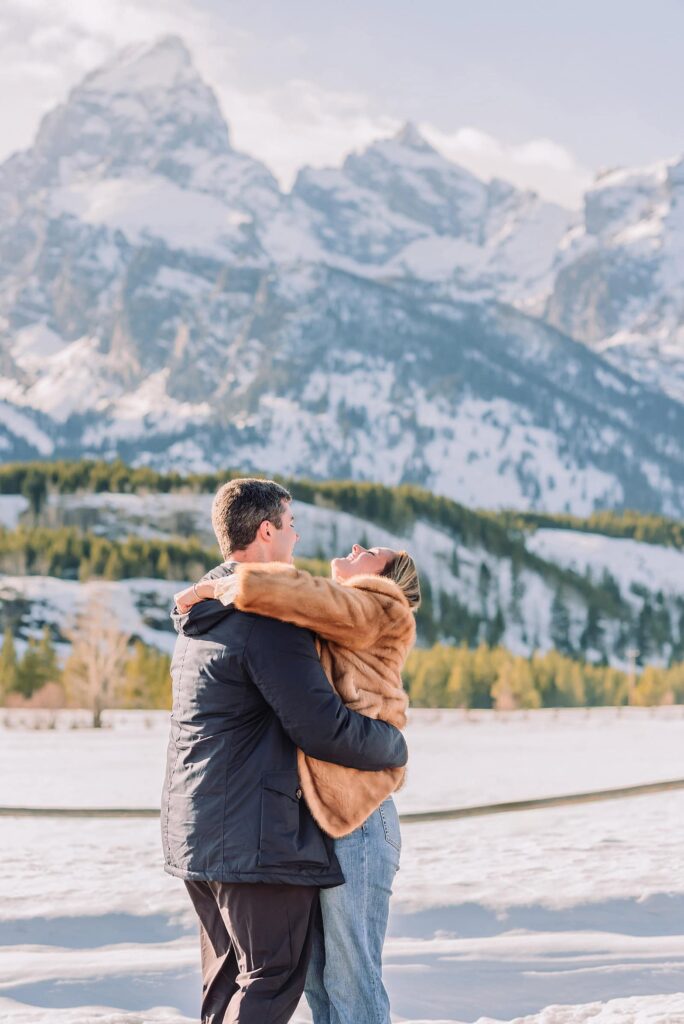 grand teton engagement photos anniversary photos jackson hole photographer poses for couples spring jackson hole proposal