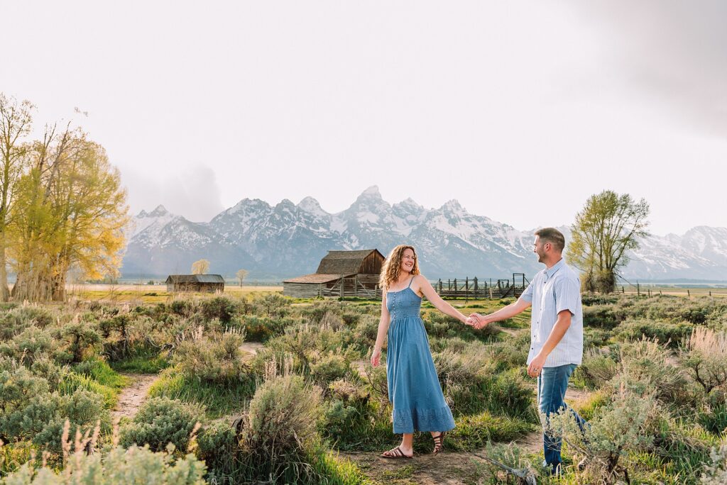 grand teton engagement photographer jackson hole engagement photographer engagement photo ideas spring summer engagement photo ideas grand teton engagement photos anniversary photos jackson hole photographer poses for couples spring jackson hole proposal