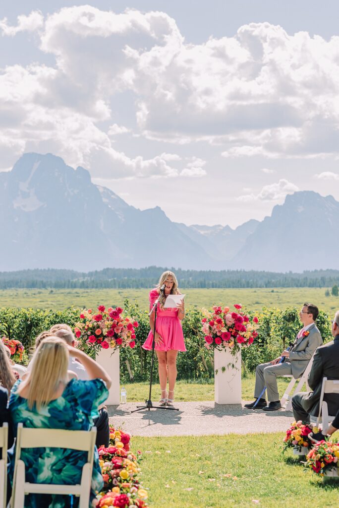 Grand Teton National Park wedding photographer Jackson Hole luxury mountain wedding reception Jackson Hole destination wedding photographer sunset wedding portraits in the Tetons intimate Jackson Lake Lodge wedding celebration