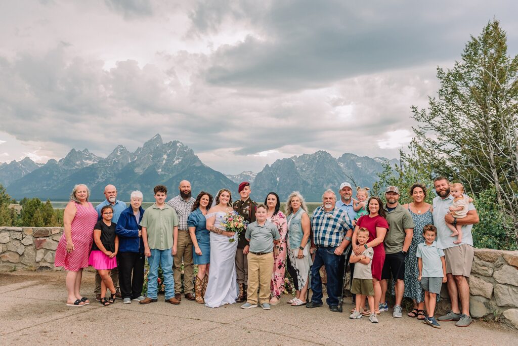 grand tetons elopement photographer eloping in jackson hole wyoming small wedding jackson hole summer wedding in grand teton national park snake river overlook wedding ceremony