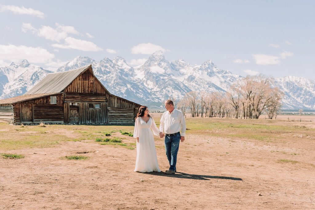 Mormon Row barn wedding photos in spring mid day elopement photos Mormon Row South Mormon Row barn wedding photos in spring