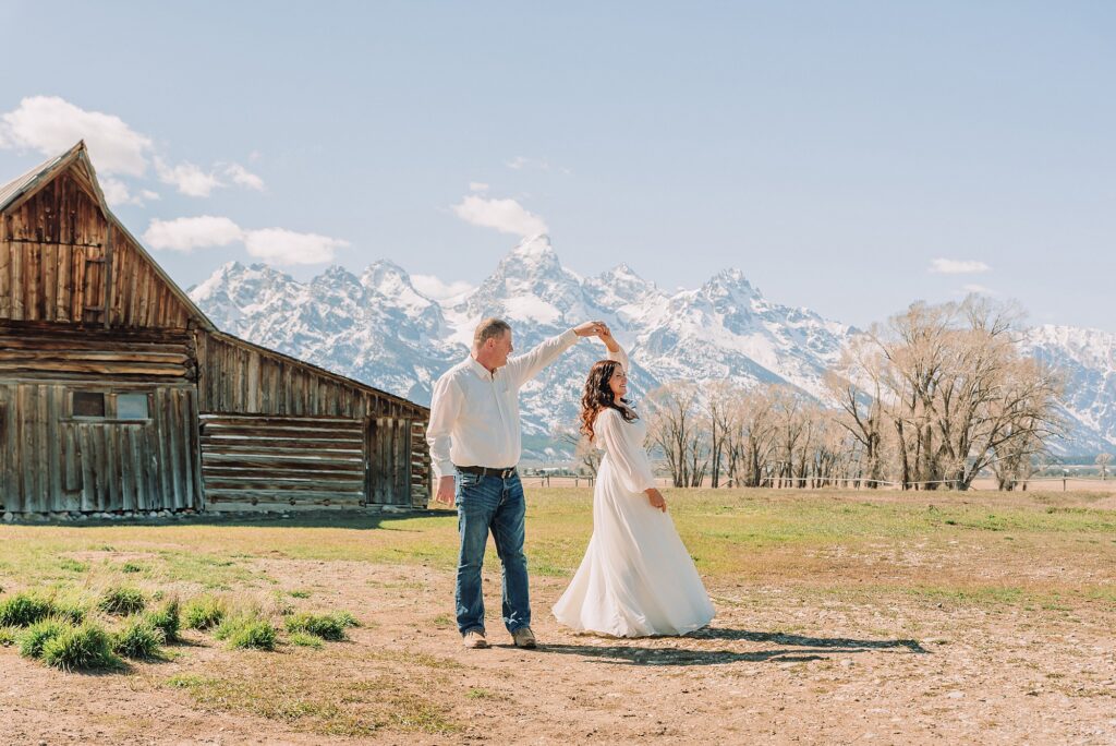 Mormon Row barn wedding photos in spring mid day elopement photos Mormon Row South Mormon Row barn wedding photos in spring
