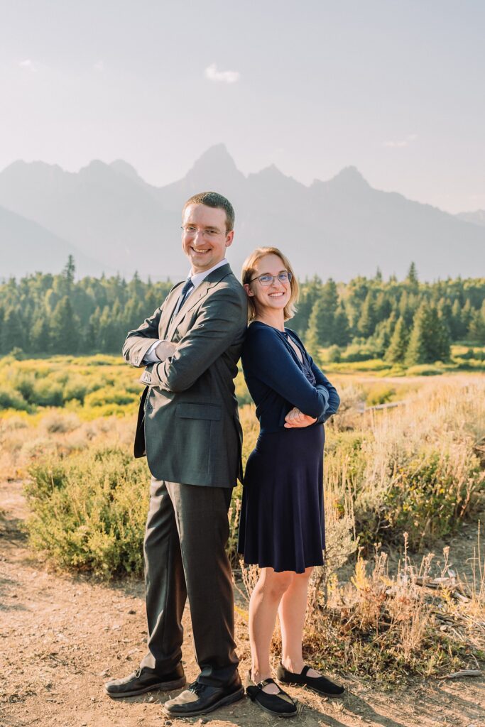 Jackson Hole Wedding Photographer Grand Teton National Park intimate wedding ceremony Blacktail Ponds Overlook elopement photography dispersed ceremony permit Grand Teton wedding