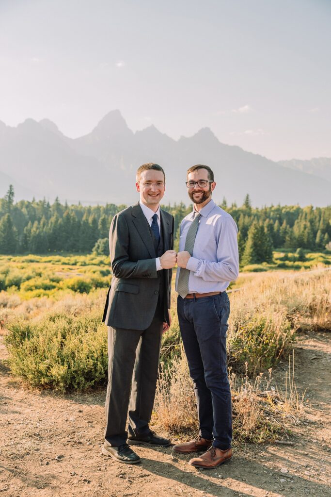 Jackson Hole Wedding Photographer Grand Teton National Park intimate wedding ceremony Blacktail Ponds Overlook elopement photography dispersed ceremony permit Grand Teton wedding