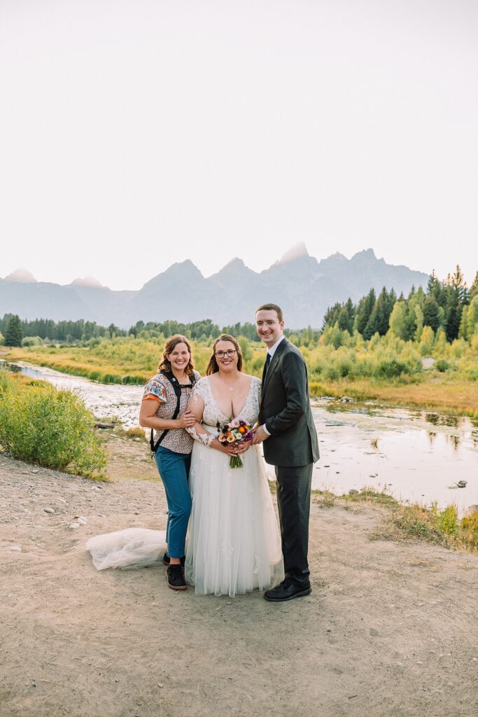 Schwabacher Landing sunset wedding photos Grand Teton elopement photography session intimate Jackson Hole wedding photography golden hour Schwabacher Landing couples photos