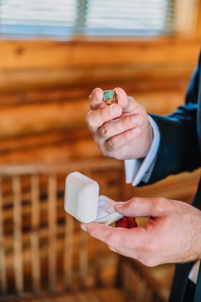 historic chapel wedding Wyoming mountains intimate wedding Chapel of the Transfiguration family photos Chapel of the Transfiguration wedding ceremony Grand Teton bride in mother's wedding dress teal boots fall wedding Chapel of the Transfiguration September Grand Teton National Park micro wedding