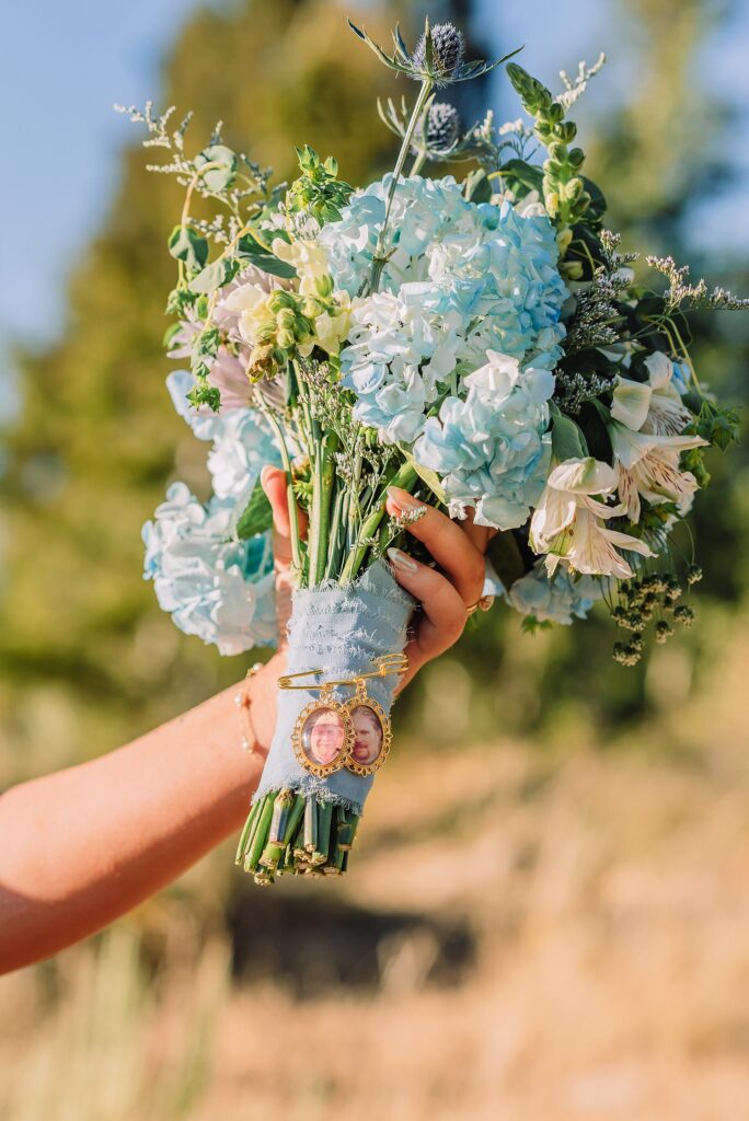 The Wedding Tree ceremony photos Wyoming bride wearing mother's wedding dress mountain elopement with Teton backdrop small intimate wedding ceremony ideas intimate outdoor Wyoming wedding inspiration