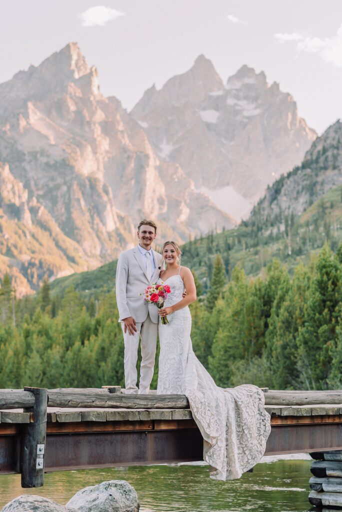 String Lake sunset elopement photos golden hour Jackson Hole Elopement Photography elope in jackson hole summer elopement jackson hole wedding photography wyoming wedding photographer in destination wedding