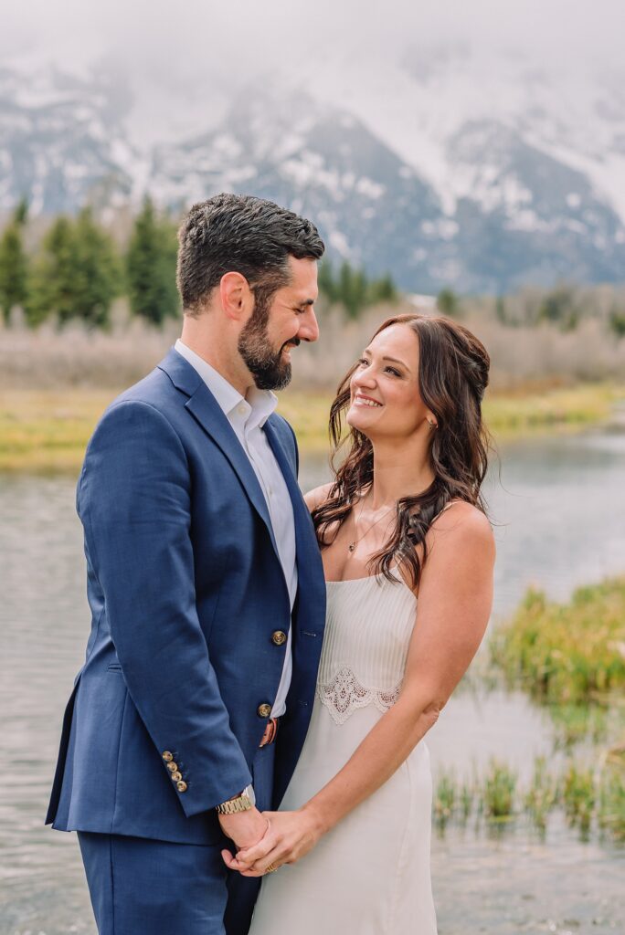 grand teton vow renewal at schwabacher landing spring mountain vow renewal photography jackson hole vow renewal photographer schwabacher landing spring vow renewal ceremony Jackson Hole elopement photographer