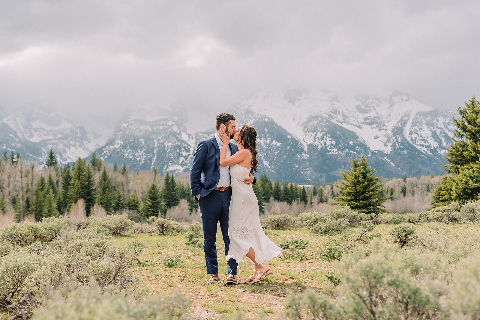 grand teton vow renewal at schwabacher landing spring mountain vow renewal photography jackson hole vow renewal photographer schwabacher landing spring vow renewal ceremony Jackson Hole elopement photographer