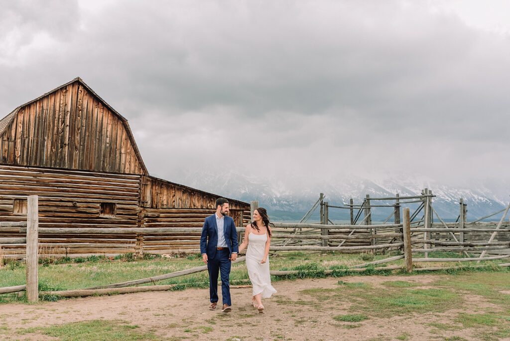 intimate anniversary photos jackson hole wyoming spring mountain vow renewal photography grand teton national park couples session romantic mountain elopement john moulton barn Jackson Hole Wyoming wedding photography historic barn couples photography Jackson Hole Wyoming