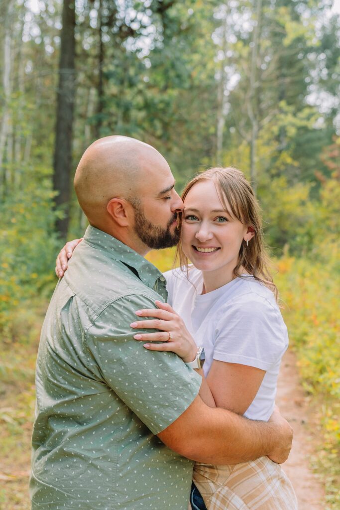 Mesa Falls Idaho proposal photography Upper Mesa Falls engagement photos boardwalk Idaho waterfall proposal photographer Mesa Falls rainbow proposal pictures summer proposal photos Idaho waterfalls