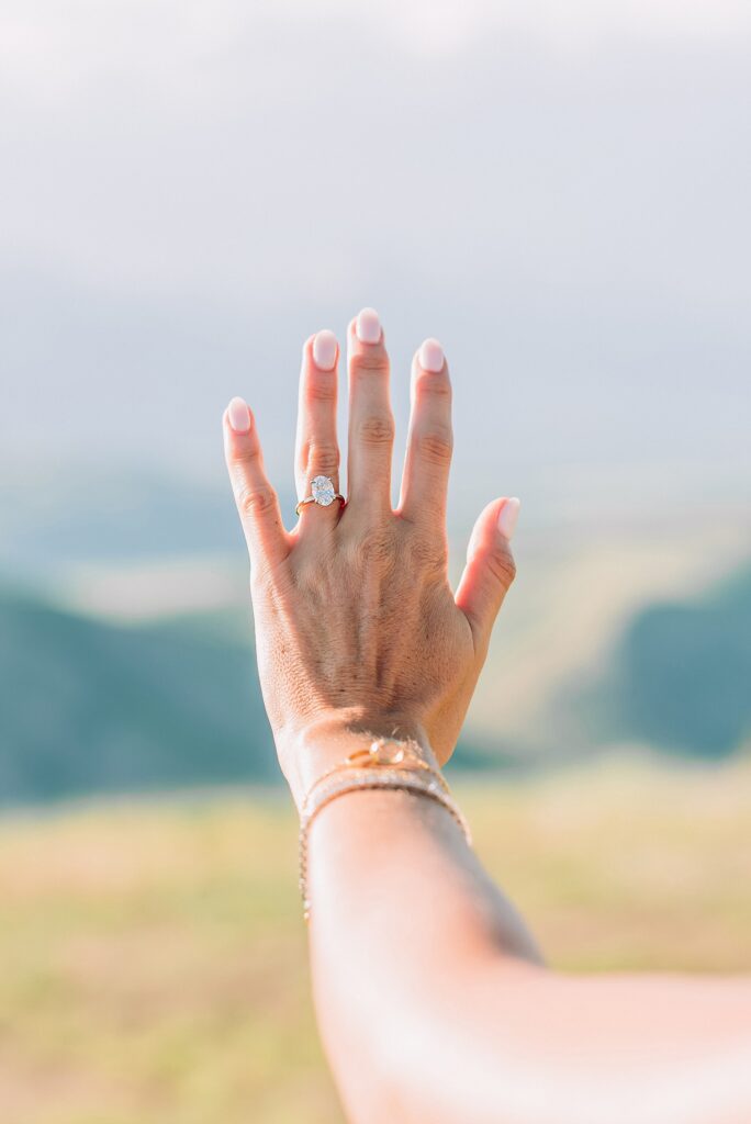 summer mountain proposal Jackson Hole Jackson Hole surprise proposal ideas Teton mountain range engagement pictures snow king mountain proposal photography