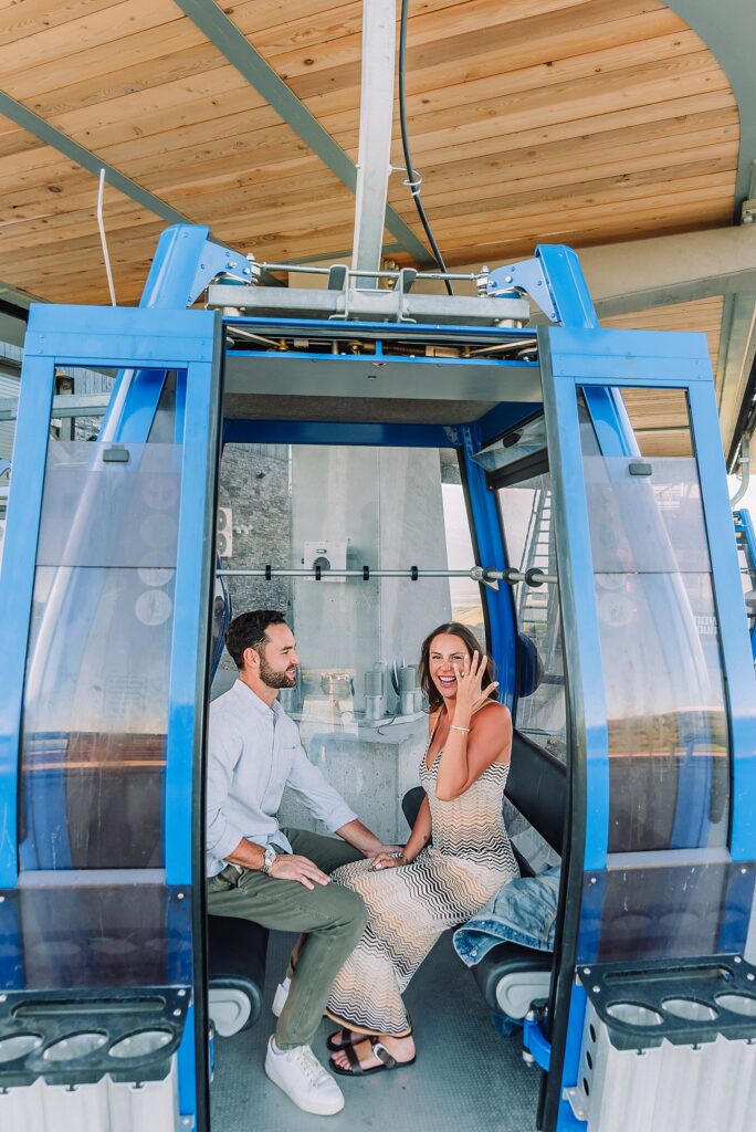 summer mountain proposal Jackson Hole Jackson Hole surprise proposal ideas Teton mountain range engagement pictures snow king mountain proposal photography