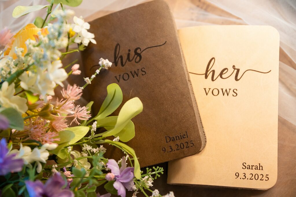 getting ready photos Teton Mountain Lodge Spa bride pre-wedding photos Bridal prep at Jackson Hole resort vow books and rings custom ring boxes