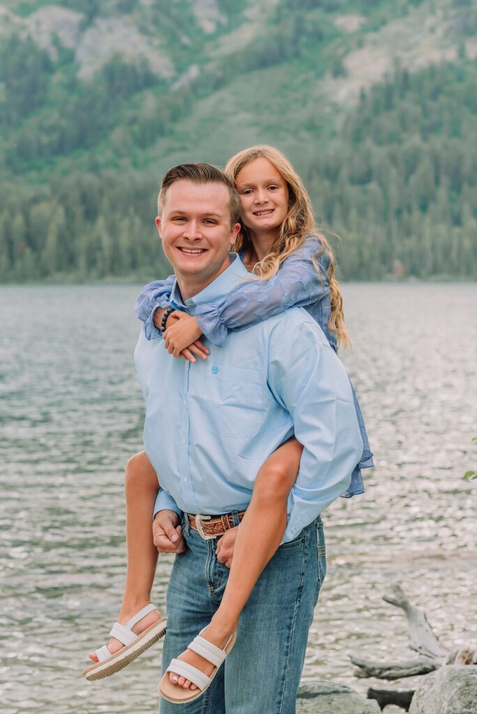 Jenny Lake elopement photos with family Jenny Lake stone staircase wedding photos Grand Teton National Park intimate wedding photography Jackson Hole elopement photographer for families Tetons Elopement Photographer