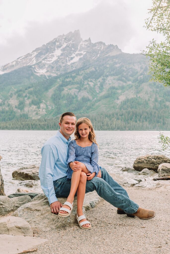 Jenny Lake elopement photos with family Jenny Lake stone staircase wedding photos Grand Teton National Park intimate wedding photography Jackson Hole elopement photographer for families Tetons Elopement Photographer