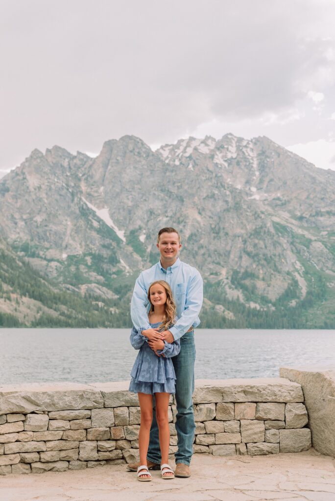 Jenny Lake elopement photos with family Jenny Lake stone staircase wedding photos Grand Teton National Park intimate wedding photography Jackson Hole elopement photographer for families Tetons Elopement Photographer