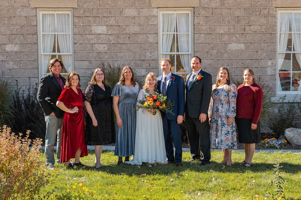 backyard elopement to wedding celebration handmade wedding arch ceremony photography Utah Wedding Photographer small town Utah wedding celebration