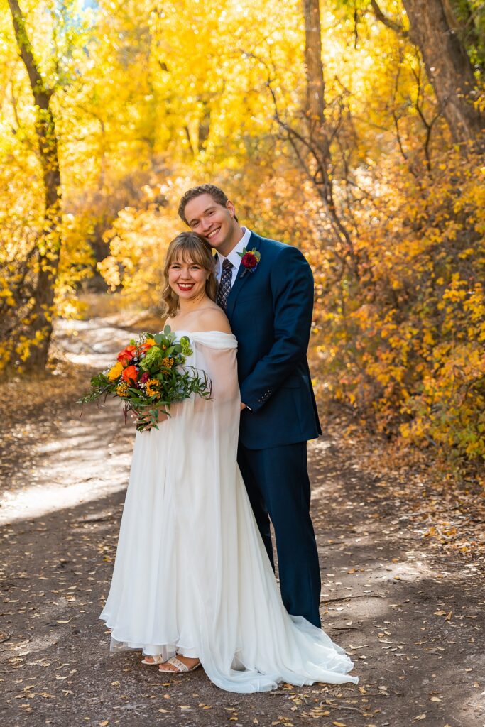 vintage wedding dress fall photography Utah autumn wedding couple portraits Utah fall foliage wedding couple portraits Southern Utah Wedding Photographer Fall Wedding Photography Utah Salt Lake Wedding Photographer