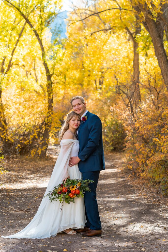 vintage wedding dress fall photography Utah autumn wedding couple portraits Utah fall foliage wedding couple portraits Southern Utah Wedding Photographer Fall Wedding Photography Utah Salt Lake Wedding Photographer