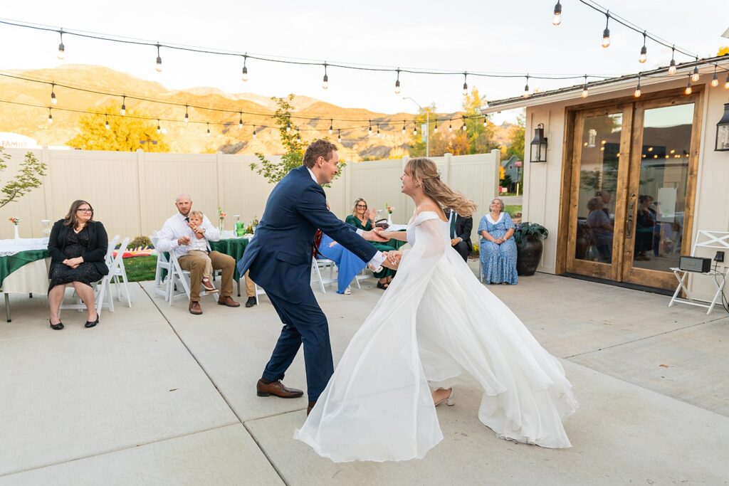 Utah fall wedding photographer Monroe Monroe Utah wedding reception photography Southern Utah Wedding Photographer Utah Wedding Photography dancing at wedding reception Greystone Monroe wedding venue photography