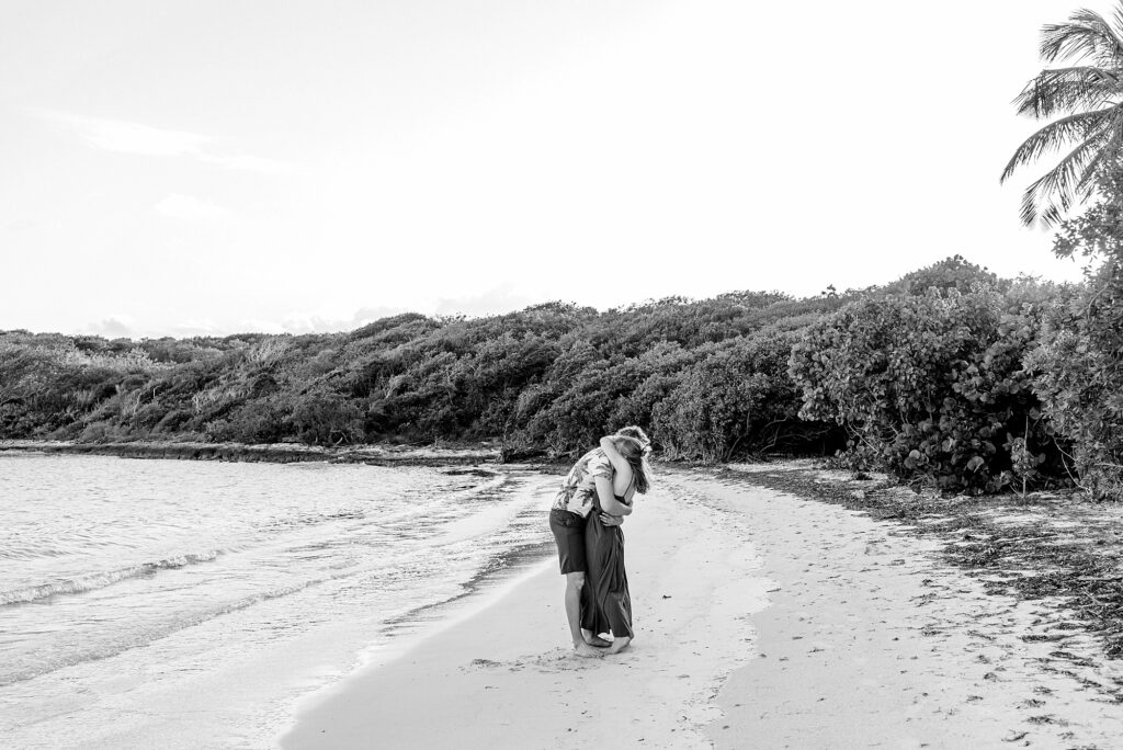 Media Luna beach engagement photos Vieques romantic beach proposal photographer Caribbean Vieques island destination proposal photos Puerto Rico beach engagement session ideas sunset proposal photography Vieques PR