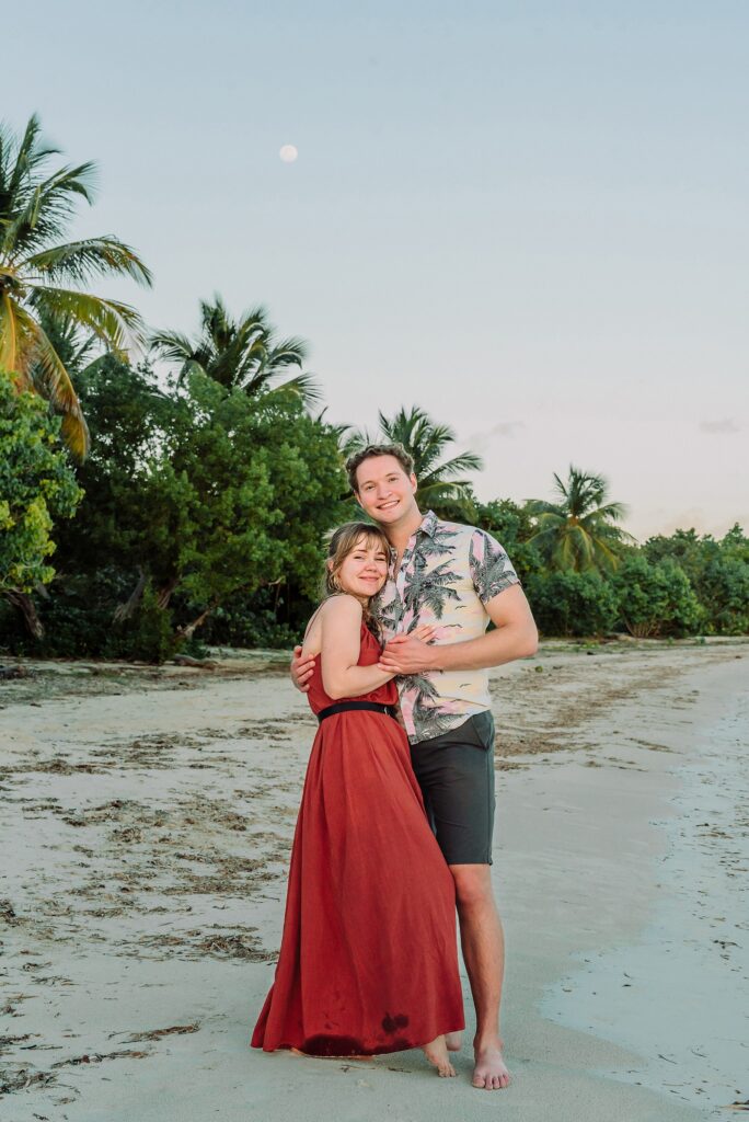 Media Luna beach engagement photos Vieques romantic beach proposal photographer Caribbean Vieques island destination proposal photos Puerto Rico beach engagement session ideas sunset proposal photography Vieques PR