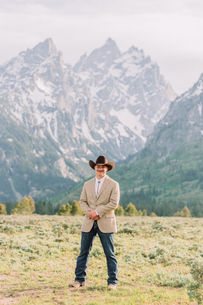 Cathedral Group Turnout wedding portraits Tetons Jackson Hole Wyoming wedding photography Grand Teton wedding photographer Teton mountain wedding photographer