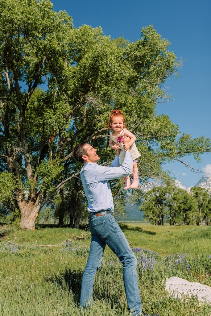 Grand Tetons family photography June Mormon Row lupine family session Jackson Hole family photographer summer Grand Tetons family photos with kids western family photoshoot Grand Tetons