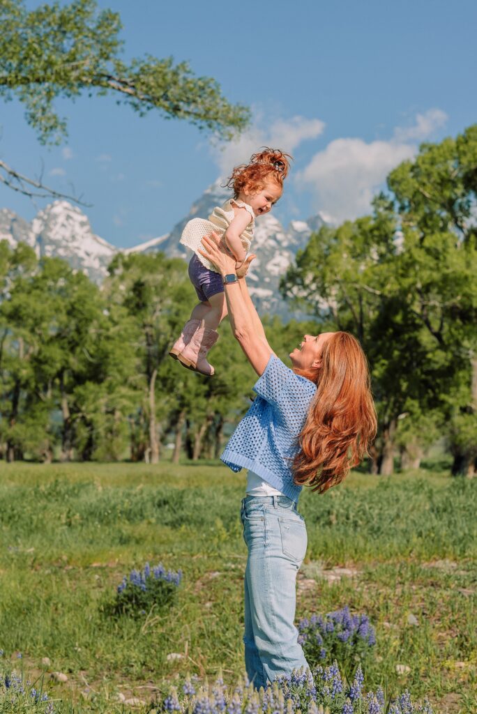 Grand Teton family photographer Mormon Row Mormon Row lupine family session Jackson Hole family photographer summer best time for family photos Grand Tetons Grand Tetons mountain backdrop family photos