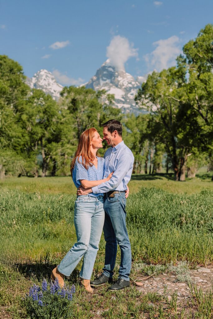 Grand Teton family photographer Mormon Row Mormon Row lupine family session Jackson Hole family photographer summer best time for family photos Grand Tetons Grand Tetons mountain backdrop family photos