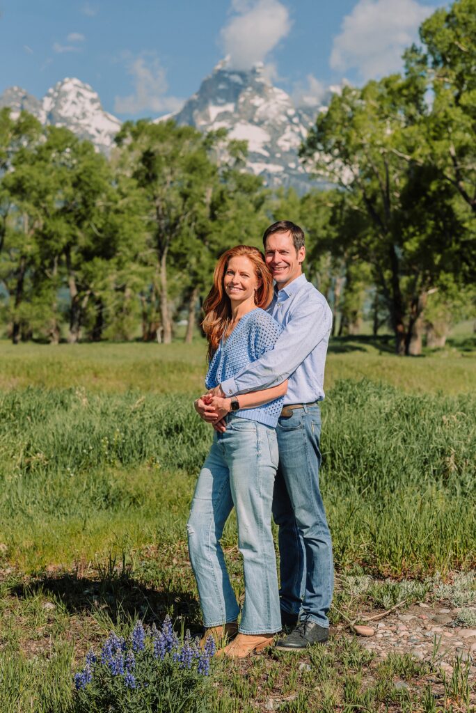Grand Teton family photographer Mormon Row Mormon Row lupine family session Jackson Hole family photographer summer best time for family photos Grand Tetons Grand Tetons mountain backdrop family photos